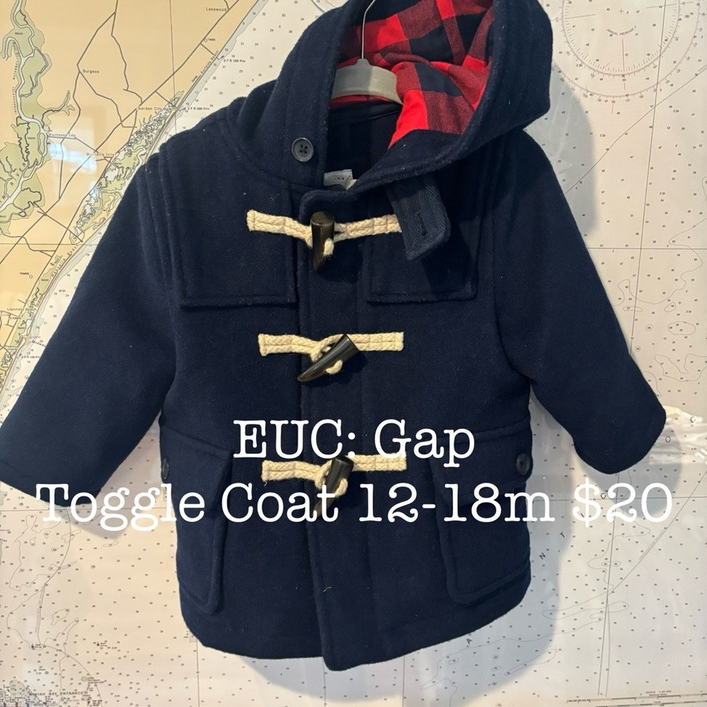 GAP Kids Navy Toggle Pea Coat - Worn Once!